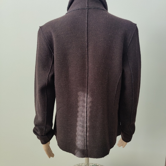 Eileen Fisher Brown Merino Wool Blazer - Picture 7 of 8